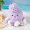 Kawaii Mom Baby Animal Plush Doll Pendant Cute Octopus Starfish Clownfish Dolphin Killer Whale Turtle Shark Seal Keychain Decor