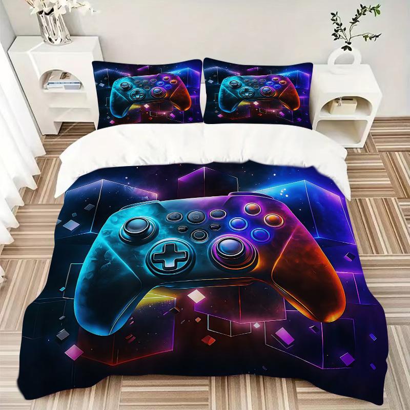 Gamepad Adventure Print 3Pcs Bedding Setduvet Cover With 2 Bedropillowcase Home Birthday Gift