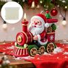 Santa Claus Sit On Locomotive Candle Silicone Mold Christmas Tree Santa Claus Train Resin Mould Smile Santa Claus Gypsum Molds