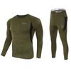 Thermal Underwear Set for Men, Fleece-Lined, Thickened, Sweat-Wicking, Tight-Fitting, Suitable for Cycling and Skiing, Quick-Dry Winter Underwear