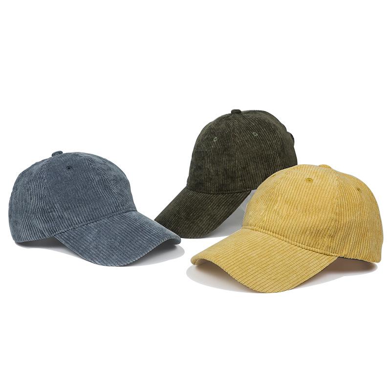 2025 Autumn/Winter Korean Women's Corduroy Duckbill Baseball Cap