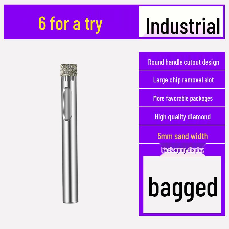 

6mm Tile Drill Bit for Glass, Porcelain, Marble, and Ceramic.