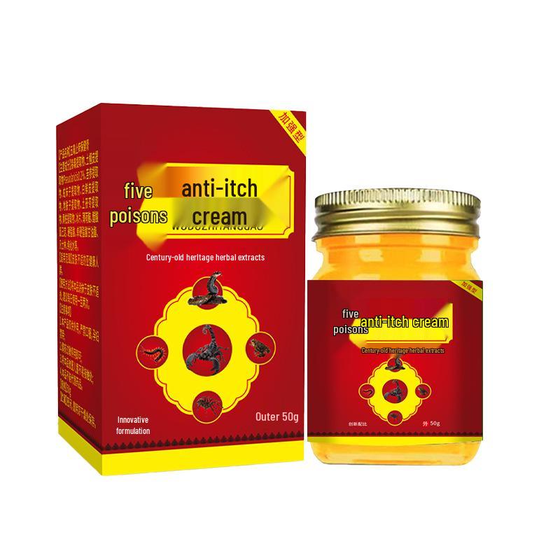 Крем для тела «Пять ядов» от зуда, мгновенное облегчение, увлажняющий, охлаждающий