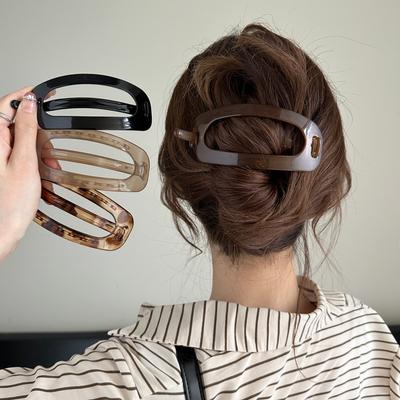 Vintage Solide Hohle Ovale Einfache Twist Haarspangen Für Frauen Temperament Haarschmuck Stirnband Haarnadel Mode Haaraccessoires