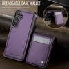 For Samsung Galaxy S26+ Leather Back Cover JEEHOOD J06 Magnetic Phone Case with Card Bag RFID Blocking