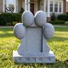 Sandblasted Pet Memorial Stone Imitation Tombstone with Paw Print Photo Frame Weather-Resistant Resin for Dogs And Cats Engraved Base Custom