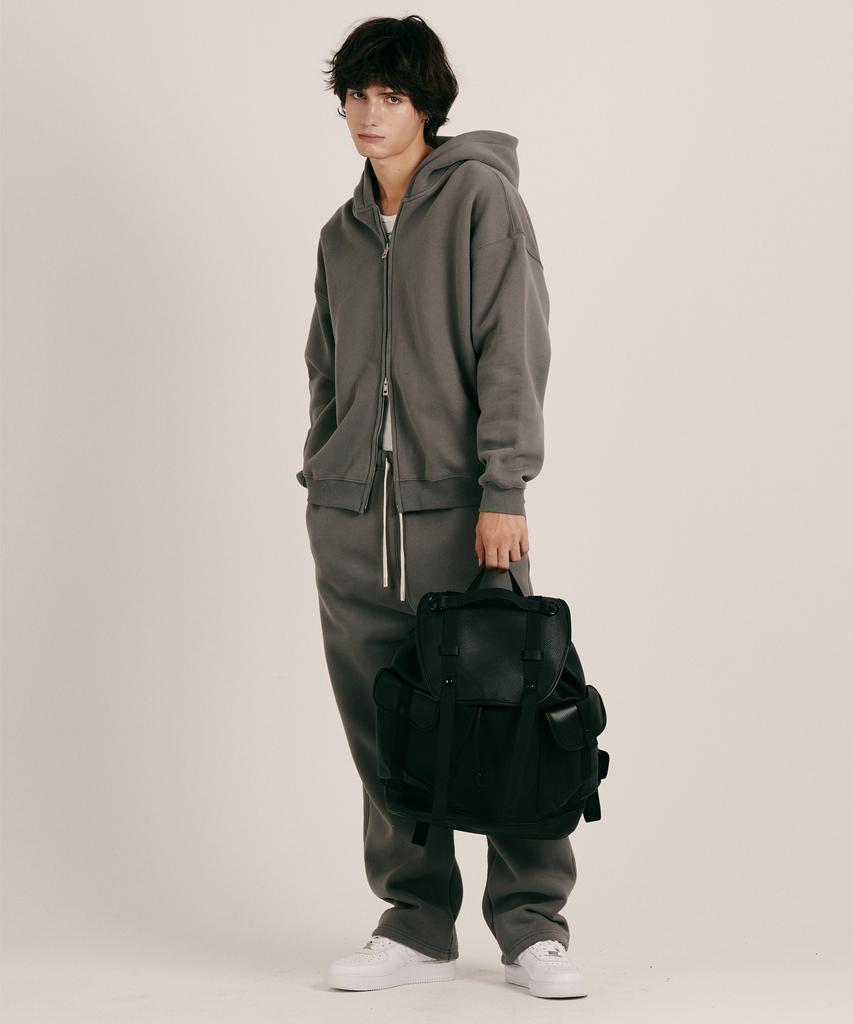 Dwse Two-Pocket Leather Backpack
