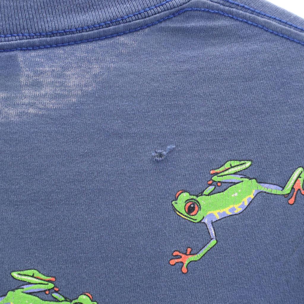 HARBORSIDE GRAPHICS 90s Old USA made frog Short sleeve Single stitch, double sided print T-shirt Men's Used