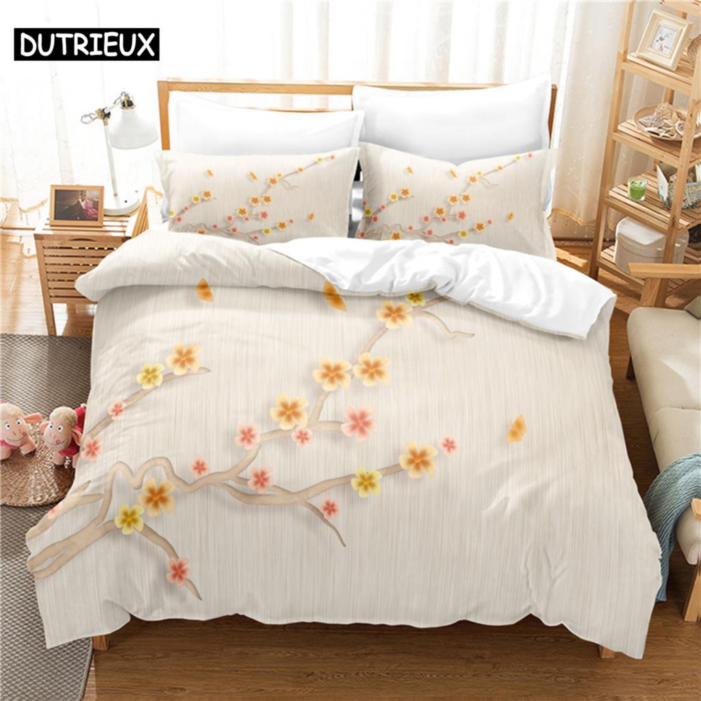 Elegant Flowers Bedding Set Duvet Cover Set 3d Bedding Digital Printing Bed Linen Queen Size Bedding Set Fashion Design