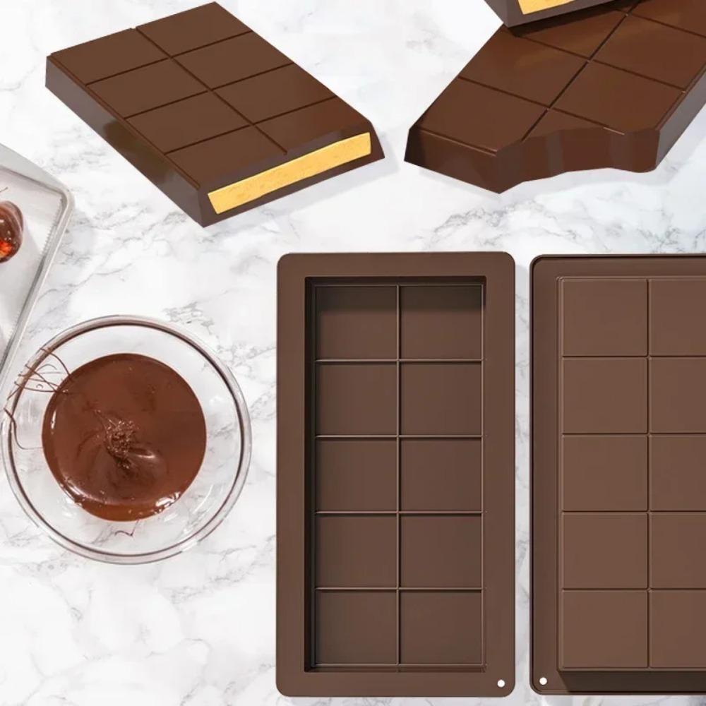 Chocolate Bar Silicone Molds Break Apart Wax Melt Mould Durable Rectangle Chocolate Baking Mold DIY Kitchen Cake Molds