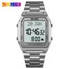 SKMEI 1763 Men's Luxury Sport Square Digital Watch Alarm LED Chronograph Japan Made Quartz Movement 30M Waterproof Stainless