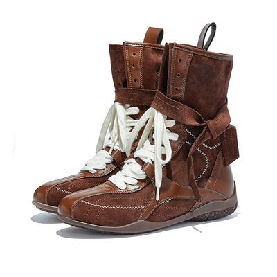 Moda 2025 Nuevas Botas de Tobillo y Botines para Mujer Punta Redonda Antideslizantes Botas de Destreza para Mujer Talla Grande Femenina Botas de Boxeo para Exteriores