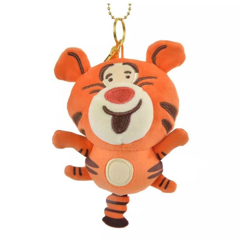Cute Plush Tigger Keychain Soft Pp Cotton Stuffed Animal Bag Charm Adorable Gift