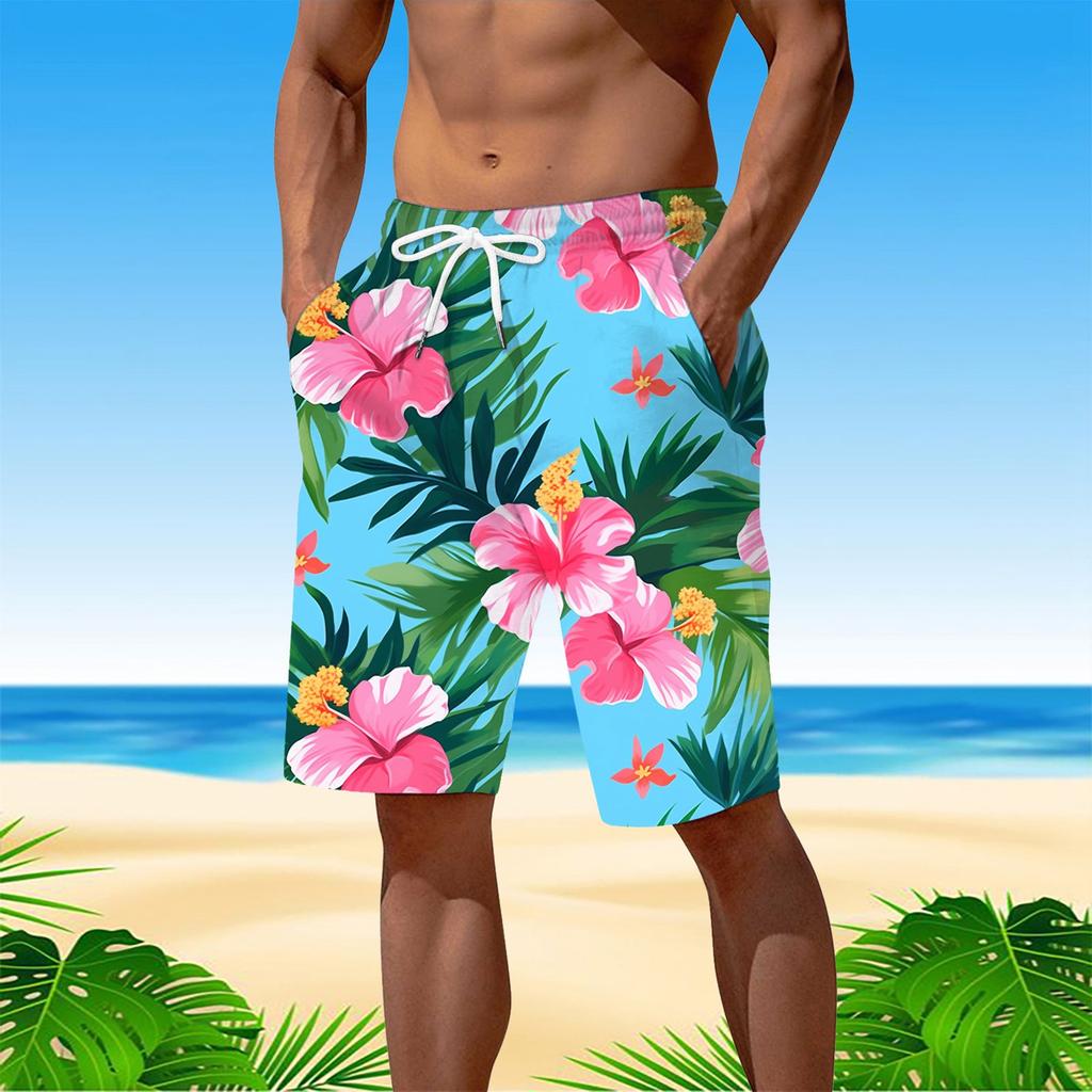 Personality Hawaii Summer Beach Shorts Men Casual Tropics Board Shorts 3D Printed Swimsuit Homme Fashion Holiday Surf Swim Trunk