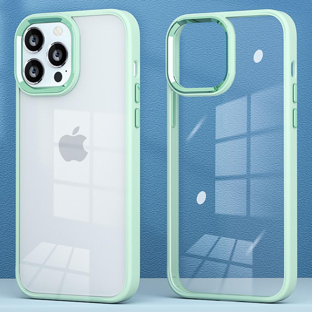 For iPhone 16 Pro Clear Phone Case PC+Silicone Shockproof Back Cover