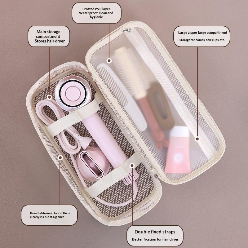 §High Quality Mesh Hair Dryer Storage Bag Dustproof Large Capacity Curler Storage Bag With Handle Hairstyles Tool Organizer Home