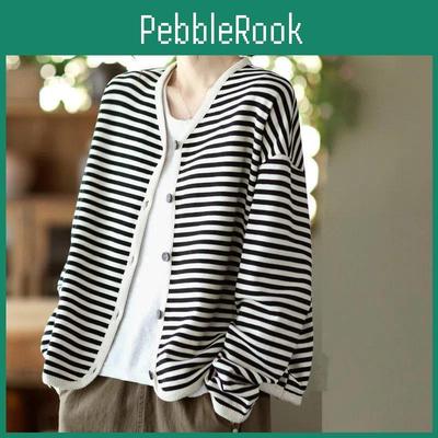 Summer Cotton Jacket Long Women Sleeve Striped Womens Dress Comfortable Stretchy Loose Short Jacket Women