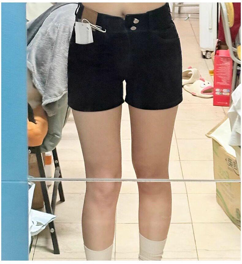 High-Waist Plus Size A-Line Denim Shorts for Pear-Shaped Women - Summer Slimming Loose Fit