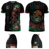 Men's Casual Short Sleeve T-Shirt Mexico Letter Print Crew Neck Lightweight Soft Fabric Comfortable Fit