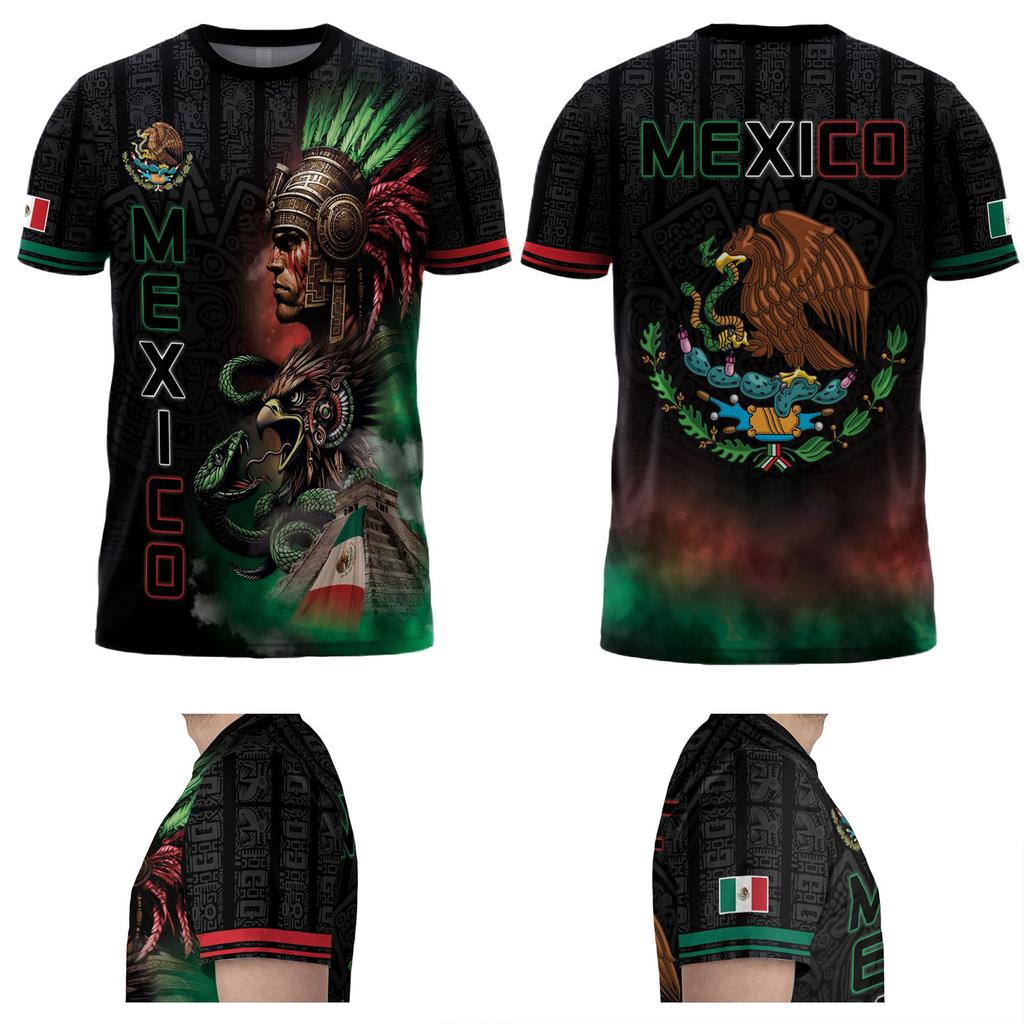 Men's Casual Short Sleeve T-Shirt Mexico Letter Print Crew Neck Lightweight Soft Fabric Comfortable Fit