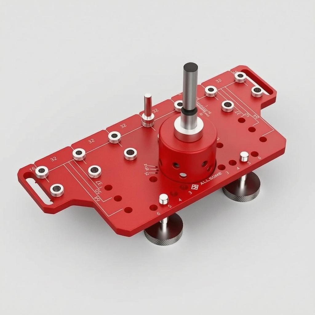 Hinge Alignment Guide with Aluminum Alloy Cabinet Jig High Precision Door Template for
