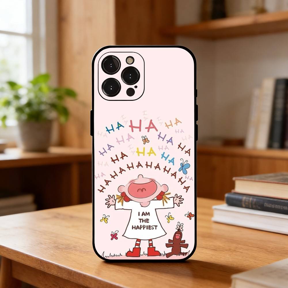 Cute Cartoon Art COCO-chanS Phone Case For iPhone17 16 15 14 13 12 11 Pro Max Plus,5G Soft Black Case