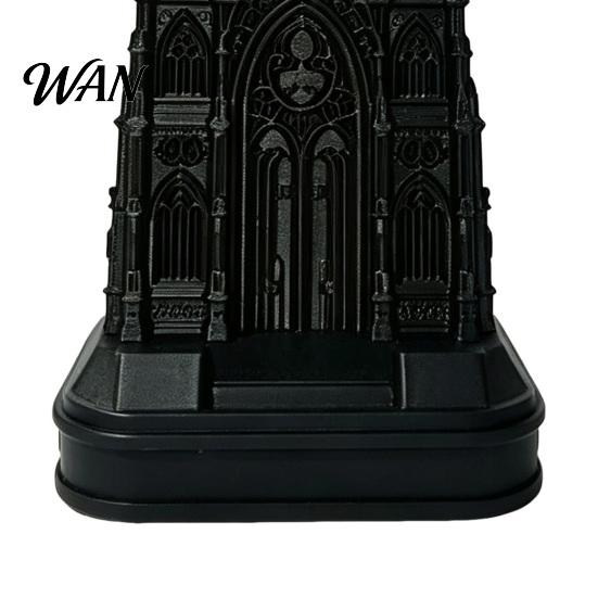 Gothic Phone Stand 3D Printed Church Stand, Black Cathedral Decorative Smartphone Holder Holder, Cell Accessory for Home Office Desk Decor