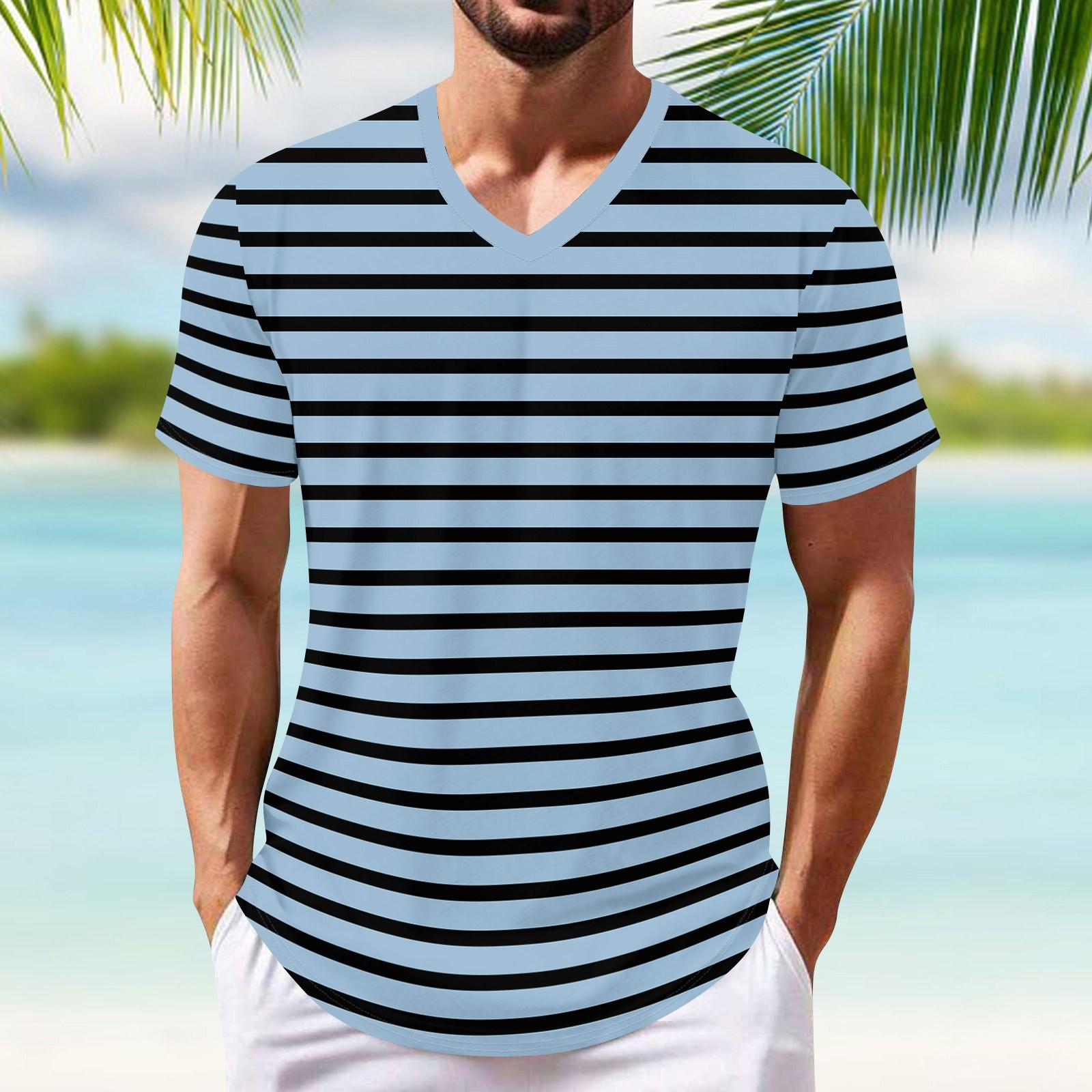 

Летняя новая мужская популярная футболка с v-образным вырезом и короткими рукавами с принтом L