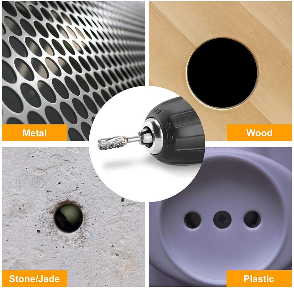 Sada rotačních fréz z karbidu wolframu 10 ks řezbářských frézovacích bitů s 3mm stopkou 6mm bit pro řezbářství do dřeva a kamene, obrábění oceli