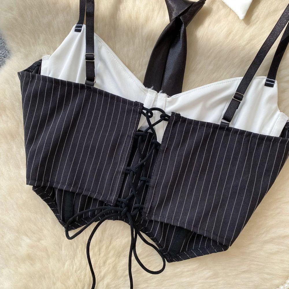 Hollow Out Halter Top Polyester Crop Top Vest Trendy Crop Vest Gift for Her
