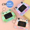 Wiederverwendbares Schreibblock Mini Zeichenbrett Schlüsselanhänger für Kinder, Cartoon Frosch mit Schlüsselring, Hängendes Kritzel Skizze Schultasche LCD Tablet Anhänger