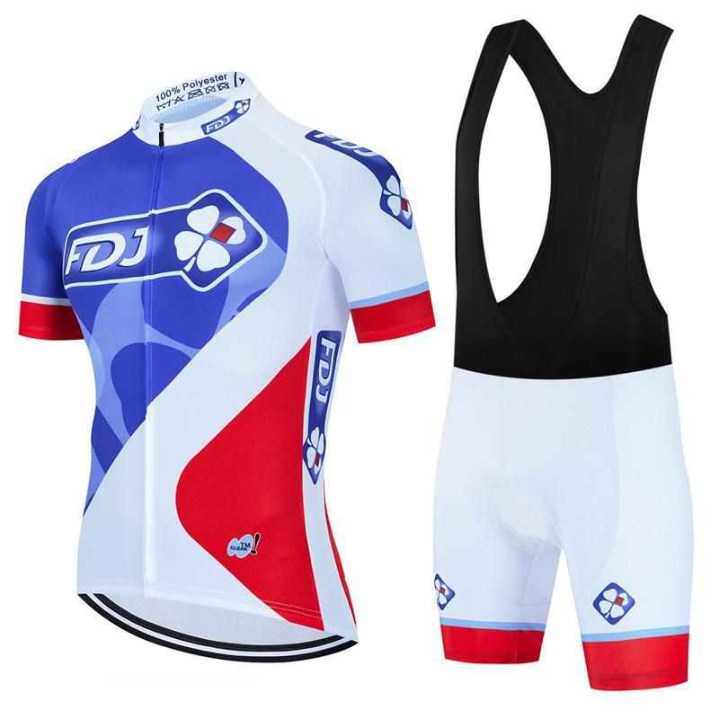 FDJ Cycling Suit Set Bicycle Short-sleeved Shorts Men Women Mountain Road Clothes Team Edition