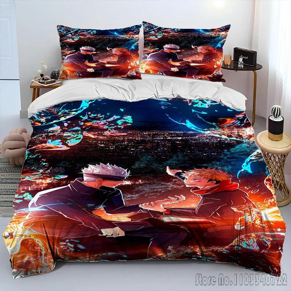 3D Jujutsu Kaisen Anime Cartoon Duvet Cover Set HD Comforter Cover for Kids Bedding Sets Bedclothes Bedroom Decor