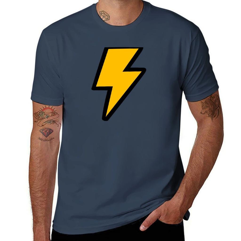 Cartoon Lightning Bolt T-Shirt Mechanic Work Tee Shirt