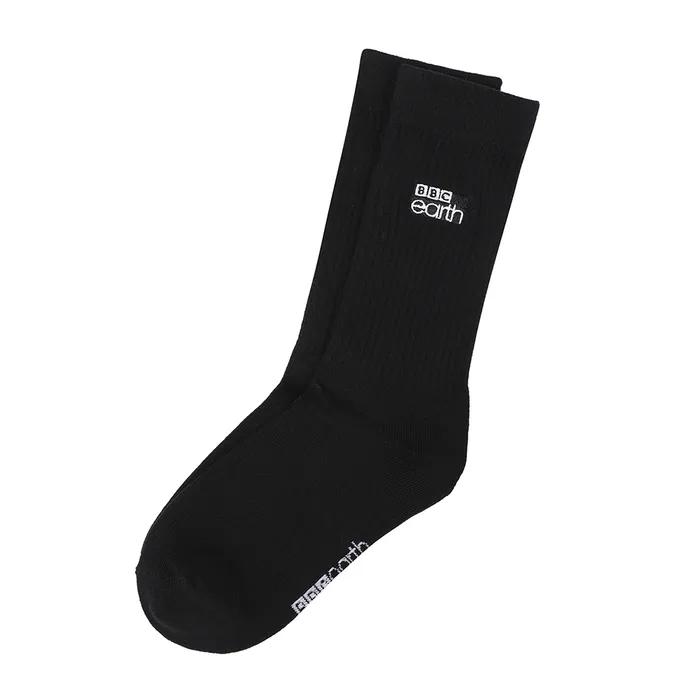 Solid Logo Socks _Black