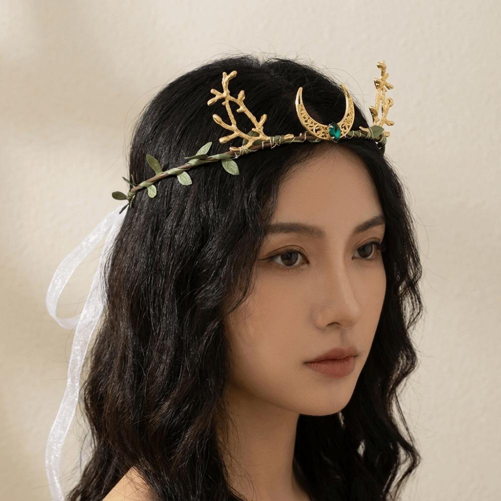 Diadem Elf Tiara Flower Vine Fairy Headpiece Festival Elven Crown Gothic Style