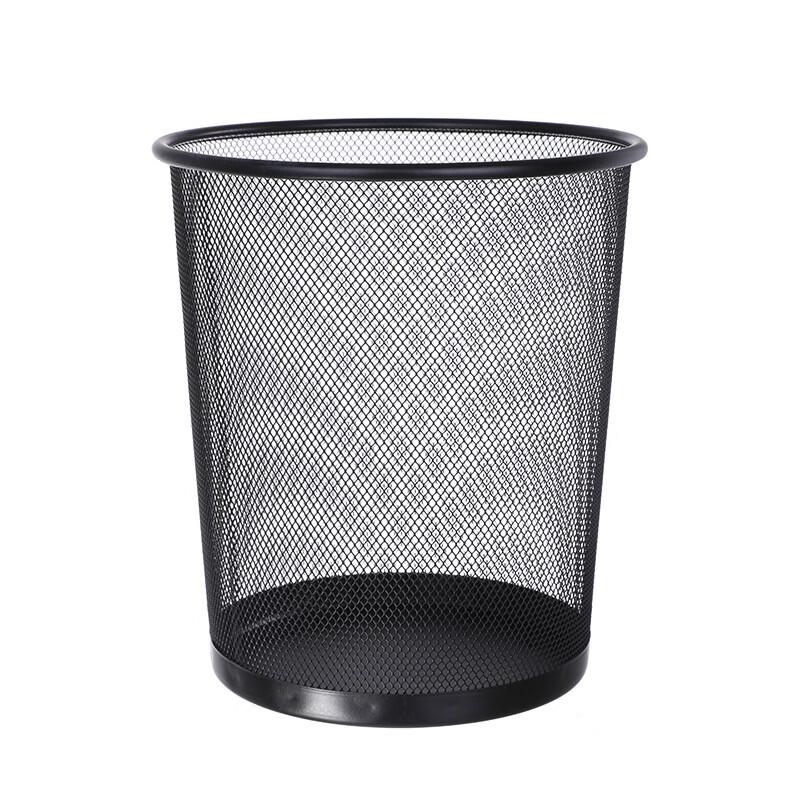 Modern Metal Mesh Round Trash Can