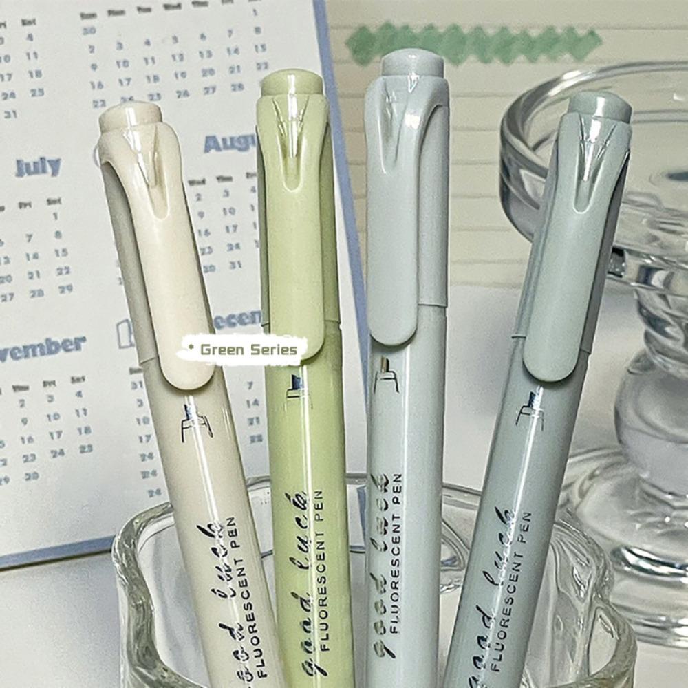 

4Colors/Set Learning Prize Highlighter Gradient Color Line Color Marker Pen Student Gift Green-4PCS