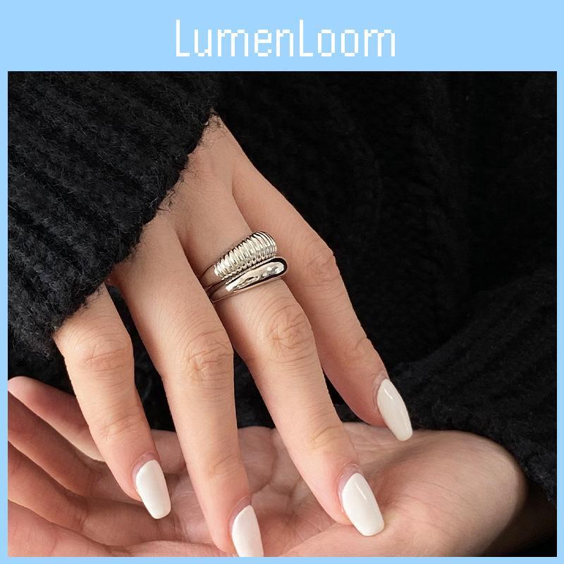 Elegant S925 Silver Ring For Women With Unique Geometric Design And Adjustable Size