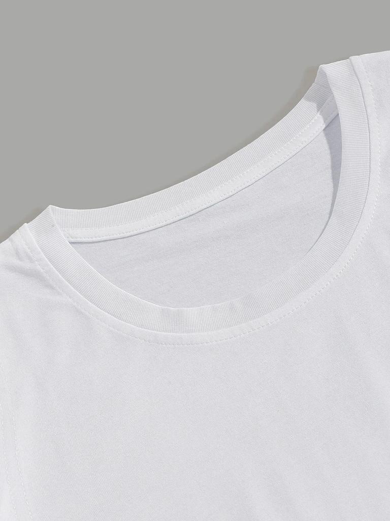 Not Defined Print T-Shirt for  Men's Casual Crew Neck Short-Sleeve  Fashion Summer T-Shirts Tops, Regular and Oversize Tees