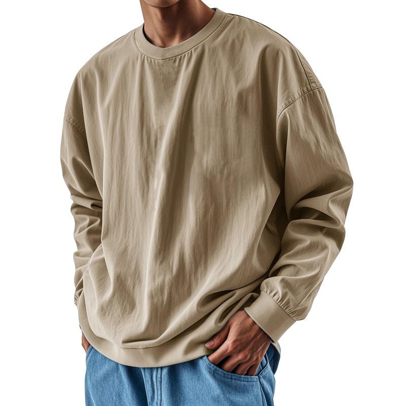 Cotton Long Sleeve T shirt For Men Solid Spring Casual Mens T-shirts High Quality Male Tops Classic Clothes Men's T-shirts