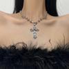 Gothic Dark Style Cross Pendant Necklace Rock Punk Goth Fashion Necklaces For Women Men Jewellery Design Mystical Gifts