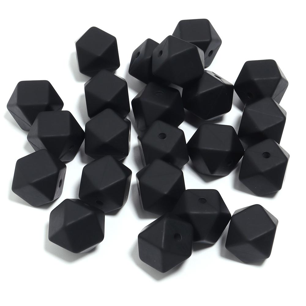 10pcs 19x14mm Hexagon Silicone Beads For Jewelry Making DIY Handmade Necklace Bracelets Phone Key Chain Decoration Accessories
