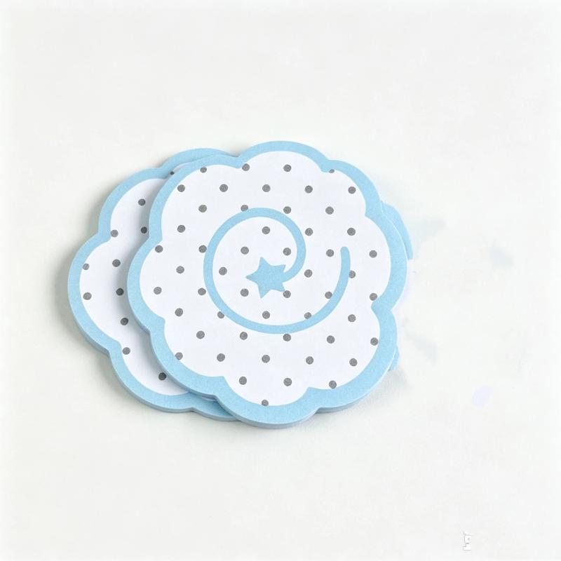 Kawaii Polka Dot Irregular Shaped Self Adhesive Sticky Notes 30 Sheets Each For School Office Daily Note Taking