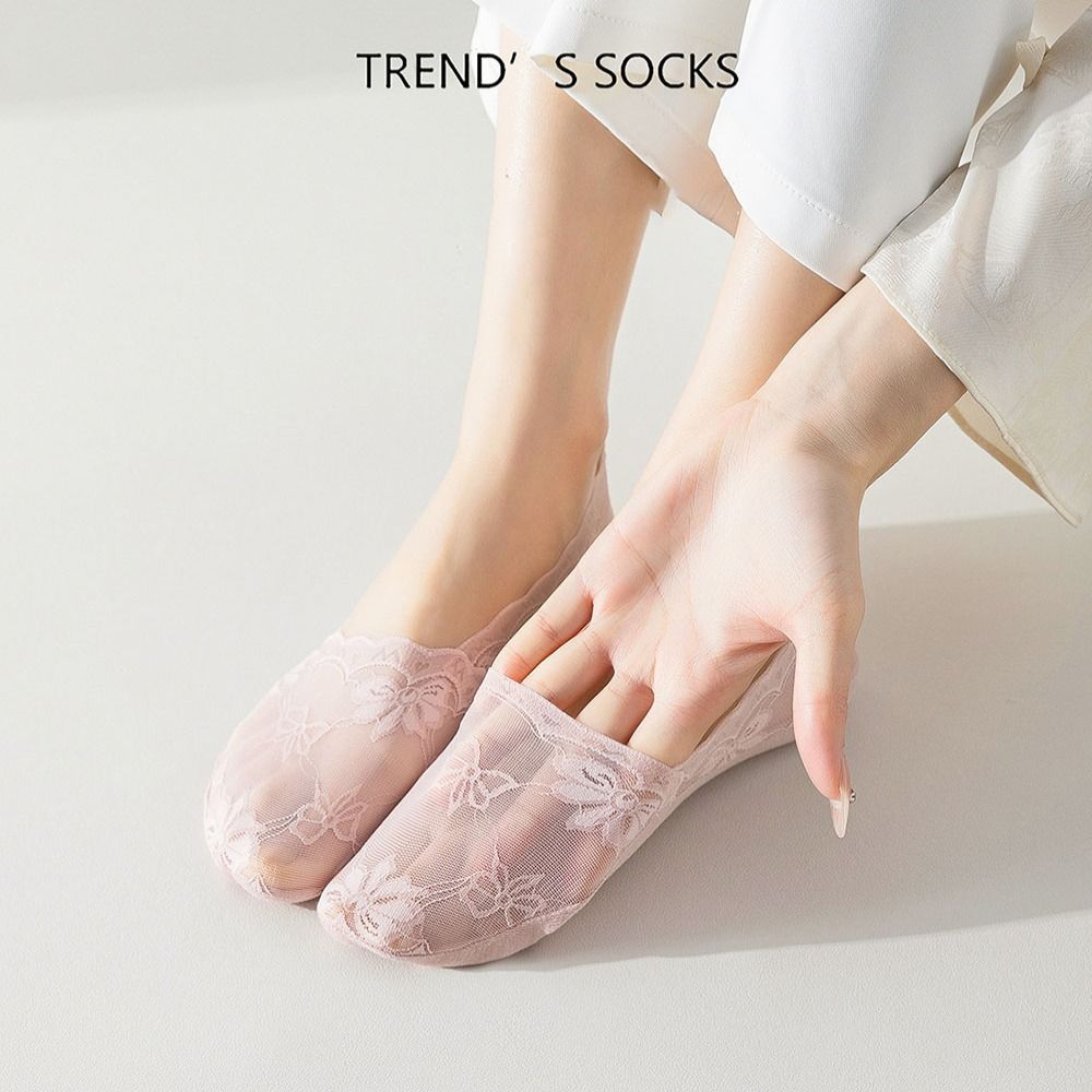 Soft Mesh Invisible Socks Cotton Boat Socks New Lace Socks