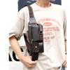 Small Chest Bag Multipurpose Large Capacity Mobile Phone Bag Casual Shoulder Sport Bag for Men Dark Brown Large