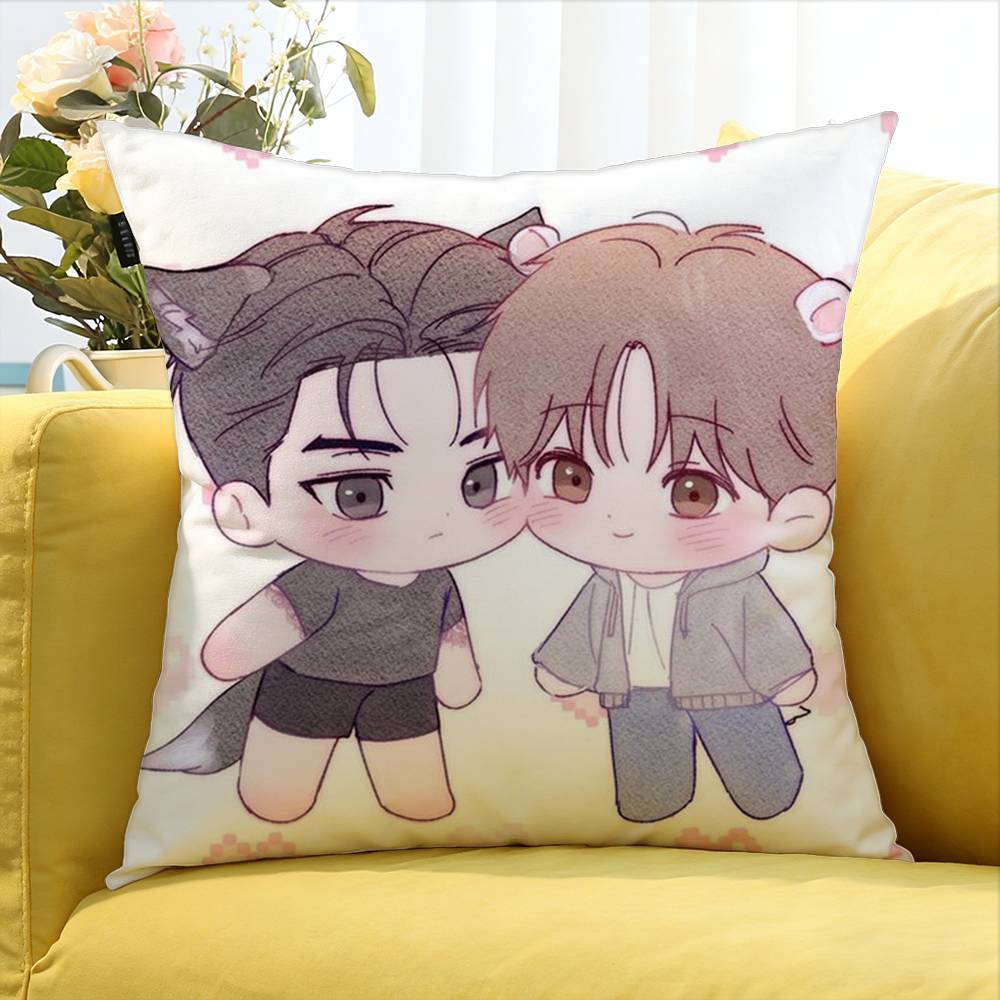 Bl Manhwa Jinx Joo Jaekyung Kim Dan Anime World Various Sizes Square Pillow Case For Car Home Bedchamber Decor