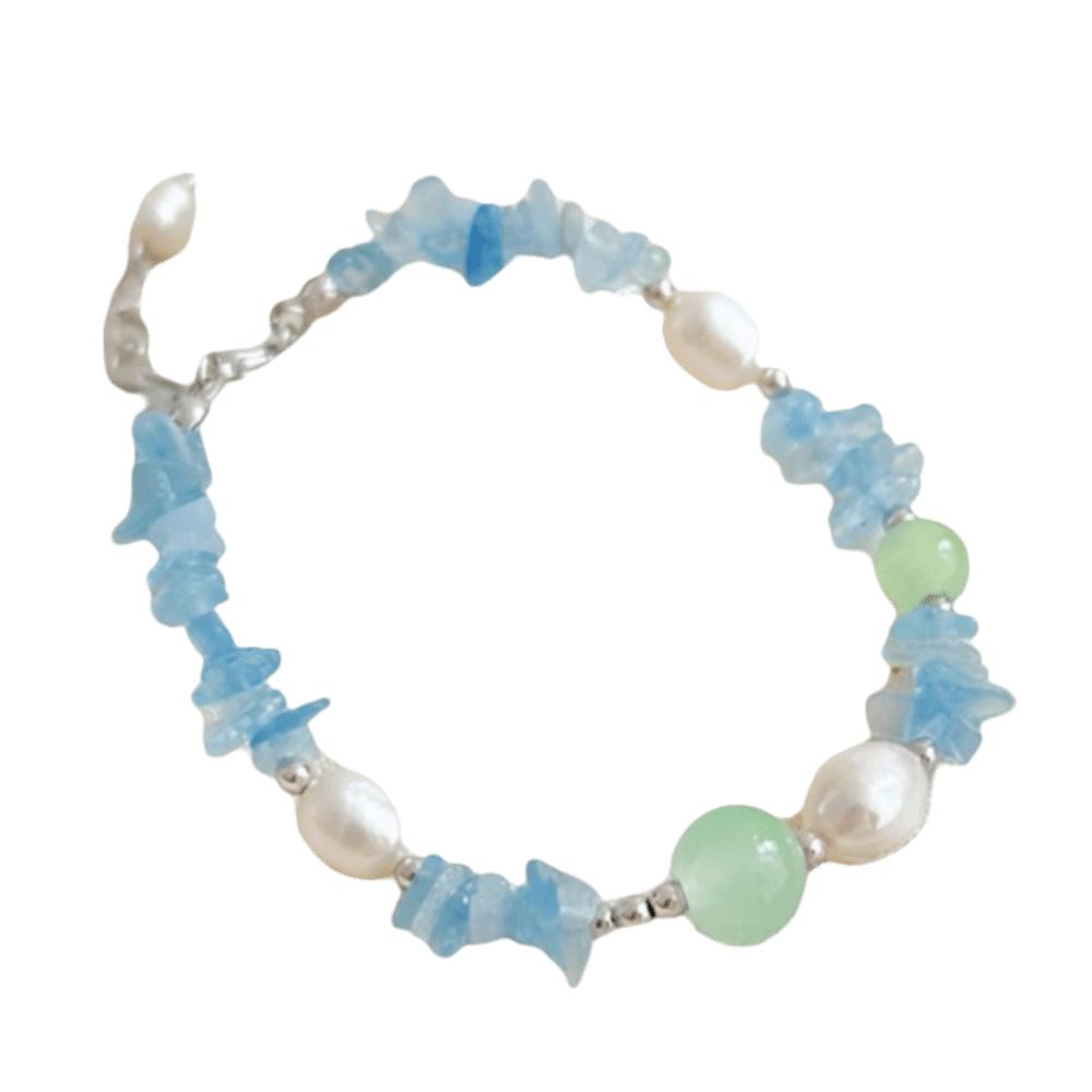 High-End Beaded Jewelry Colored Stone Pearls Necklace Pearl Bracelet  High-End Accessories Hand Bracelet