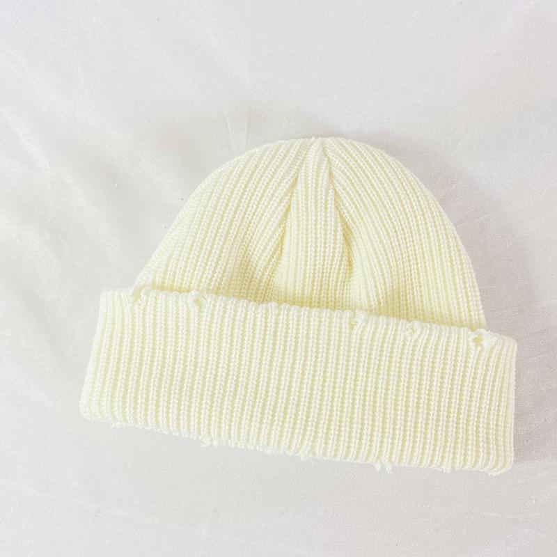 

Мягкая вязаная шапка Sister Hole женская универсальная повседневная теплая шерстяная шапка зимняя шапка Tide Melon меховая шапка M（56-58cm） бежевый