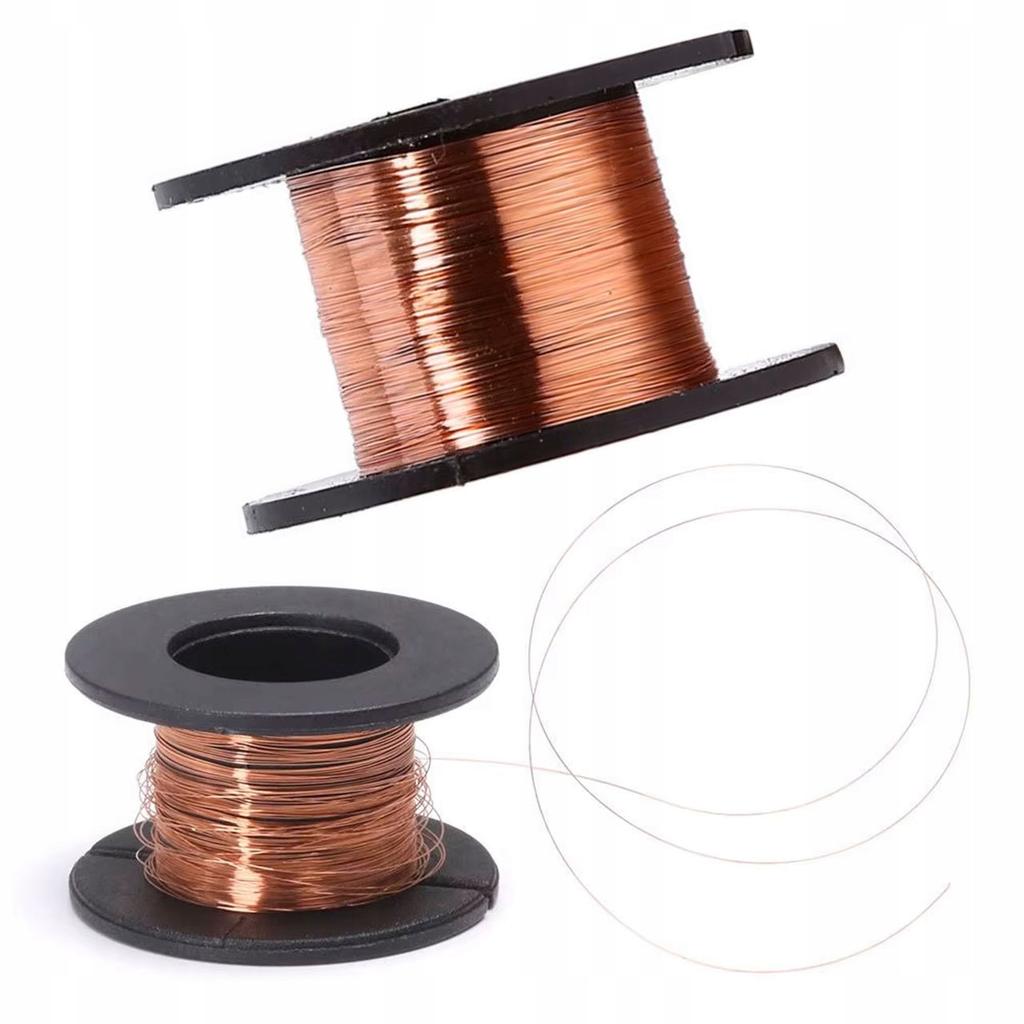 Rosfix Drut Miedziany 15 m 0,1 mm – Precyzyjny do Napraw Elektroniki | Odporność na Temperatury do 200°C | Giętki i Trwały
